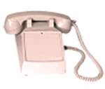 image of a white corded telephone without buttons